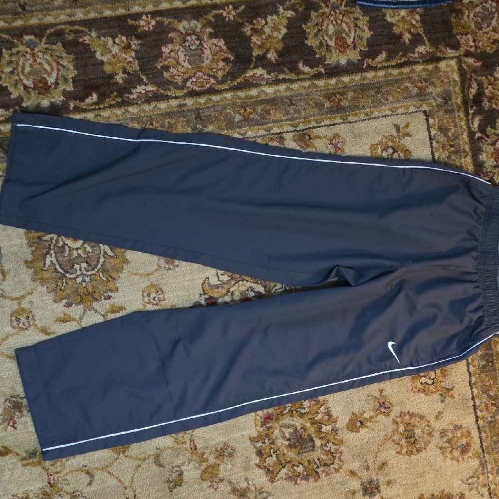 Nike Blue Track Pants with White Accents